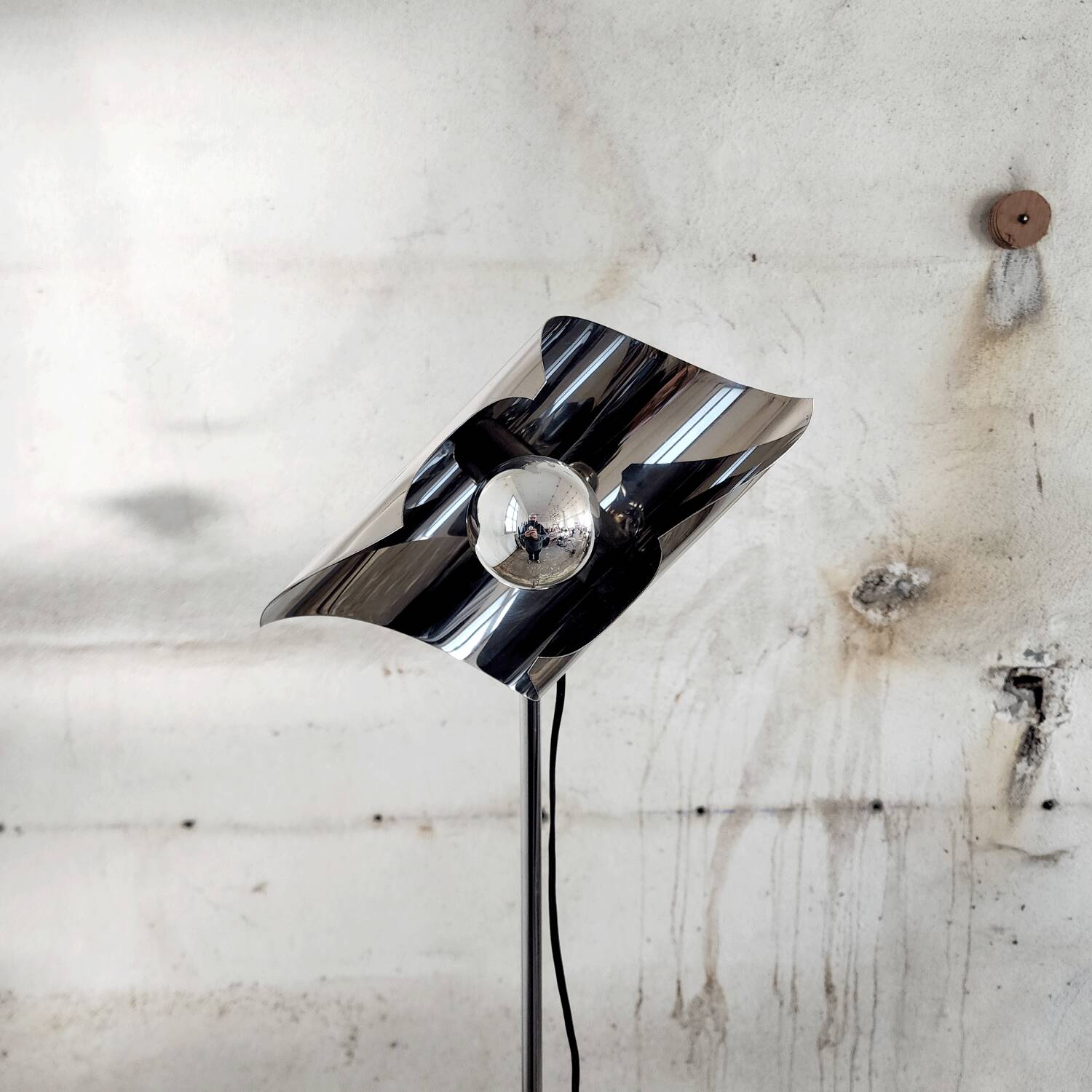 1970s Chrome Lamp Base — Space Age Design