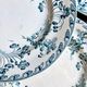 6 assiettes plates Longwy en terre de fer bleue, service "Chartres"
