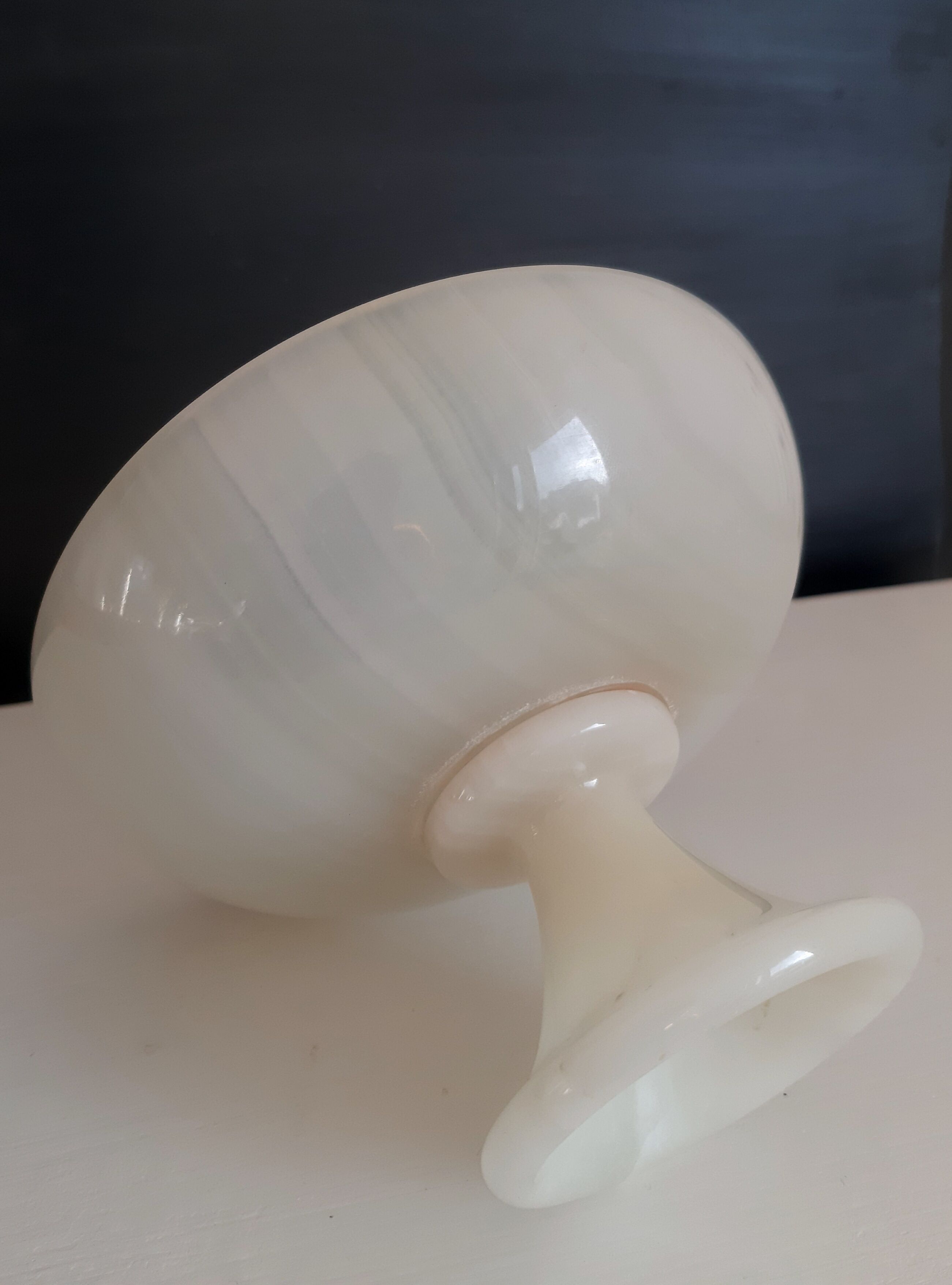 Alabaster cup and 3 eggs