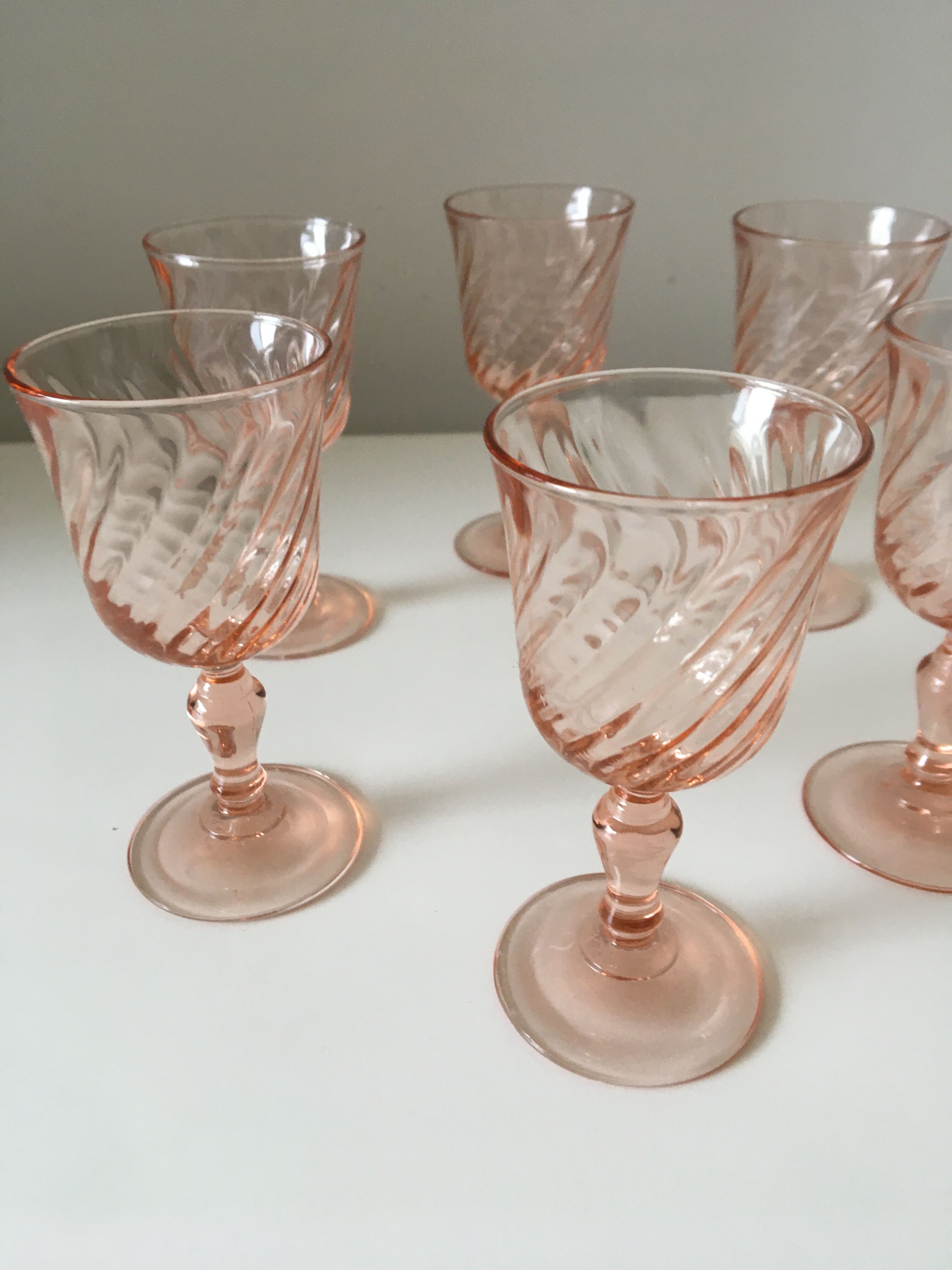 6 Rosaline liqueur glasses