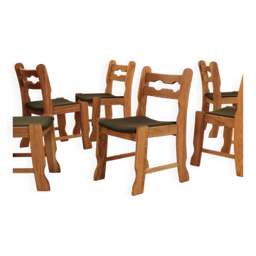 Chaises en chêne massif, France, 1960's