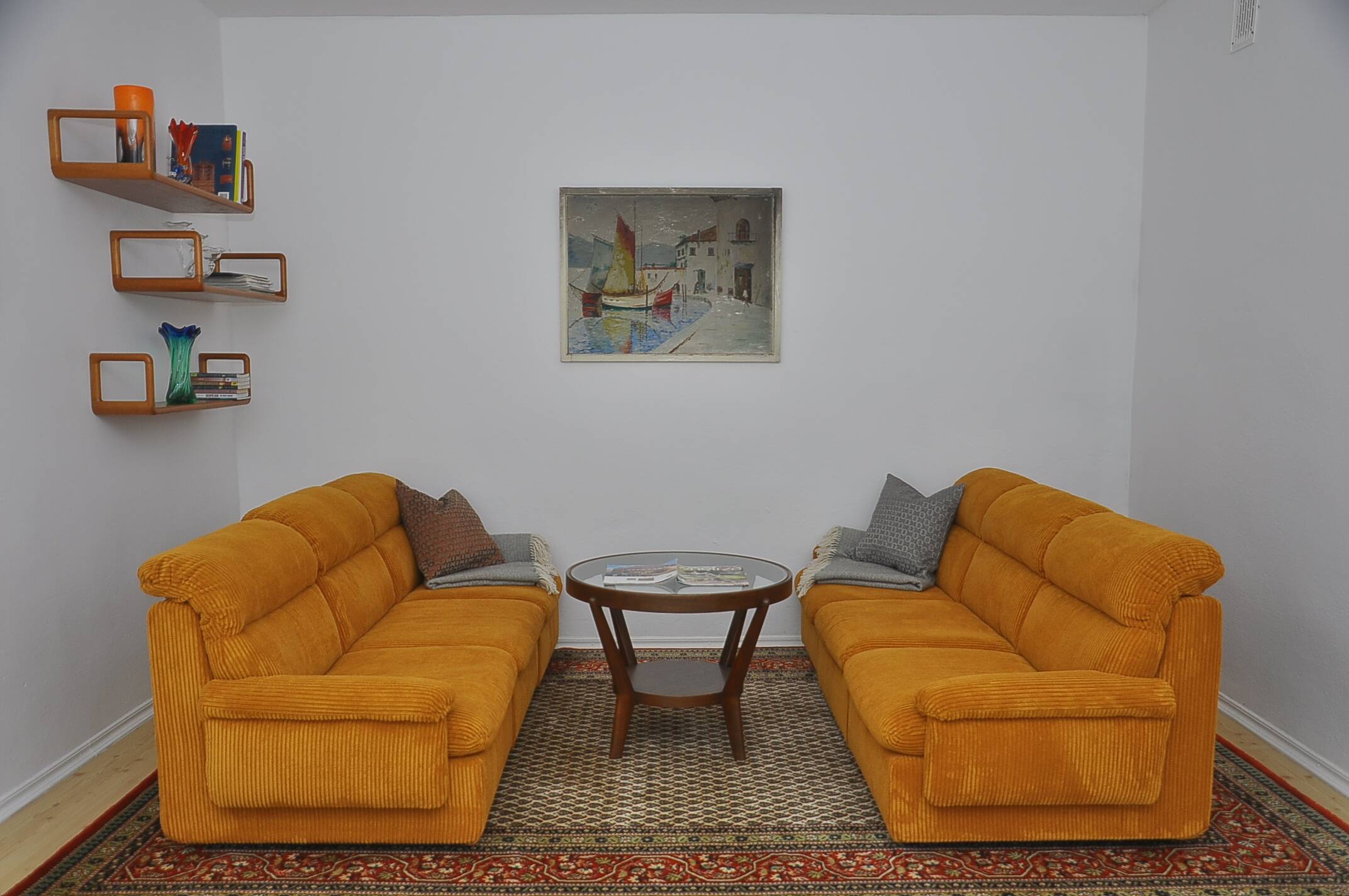Yellow modular sofa, 1970s, set of 3