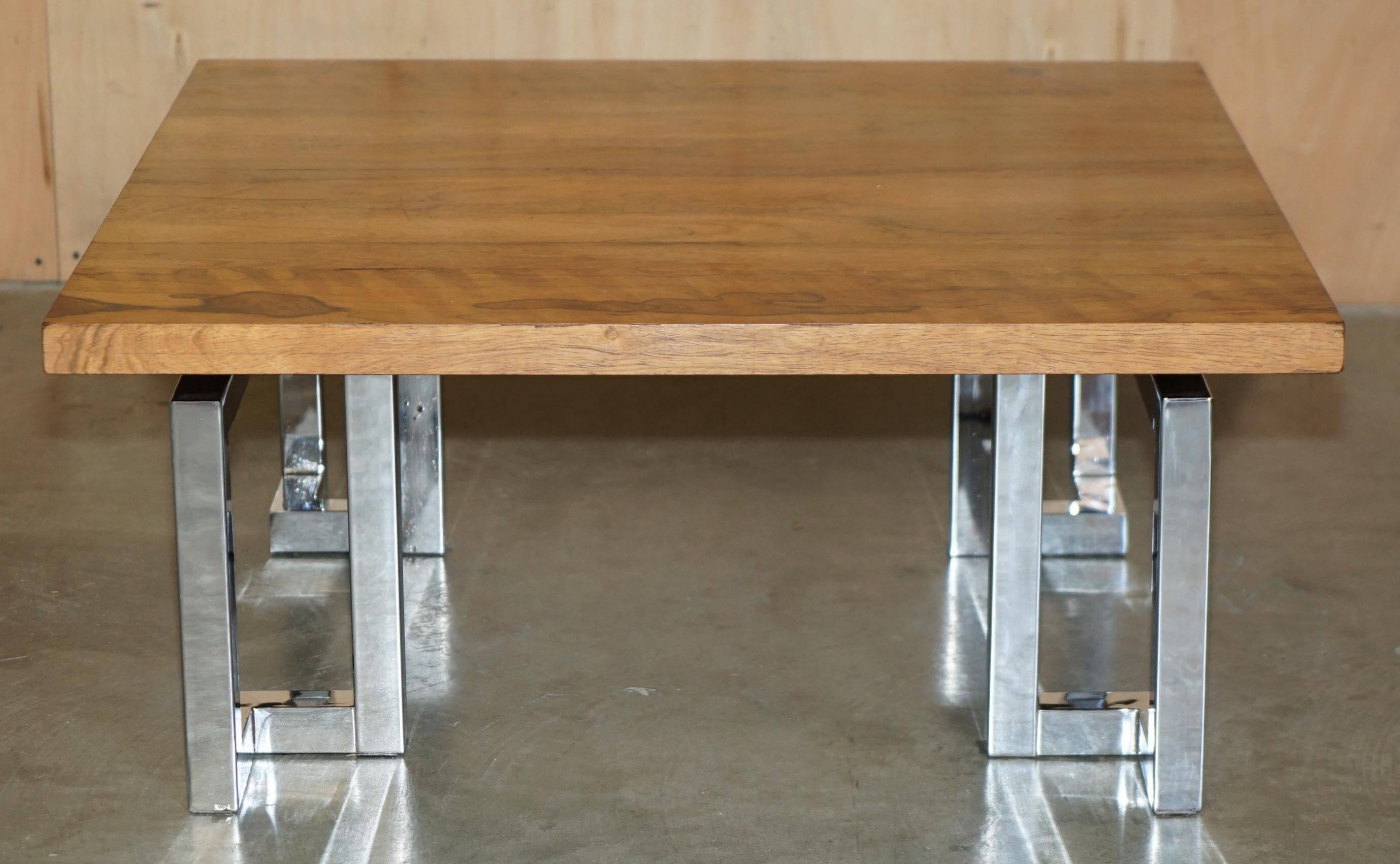 Restored suite Tim Bates for Pieff Mandarin leather chrome hardwood.
