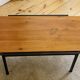 Table basse pin et métal vintage