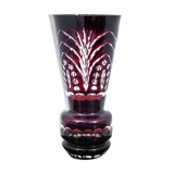 Vase en cristal marron, Pologne, années 1970