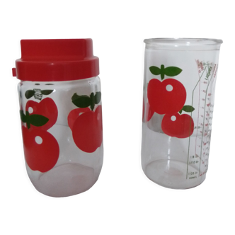 Lot de 2 pots Henkel motif pomme