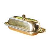 Butter maker in metal and glass