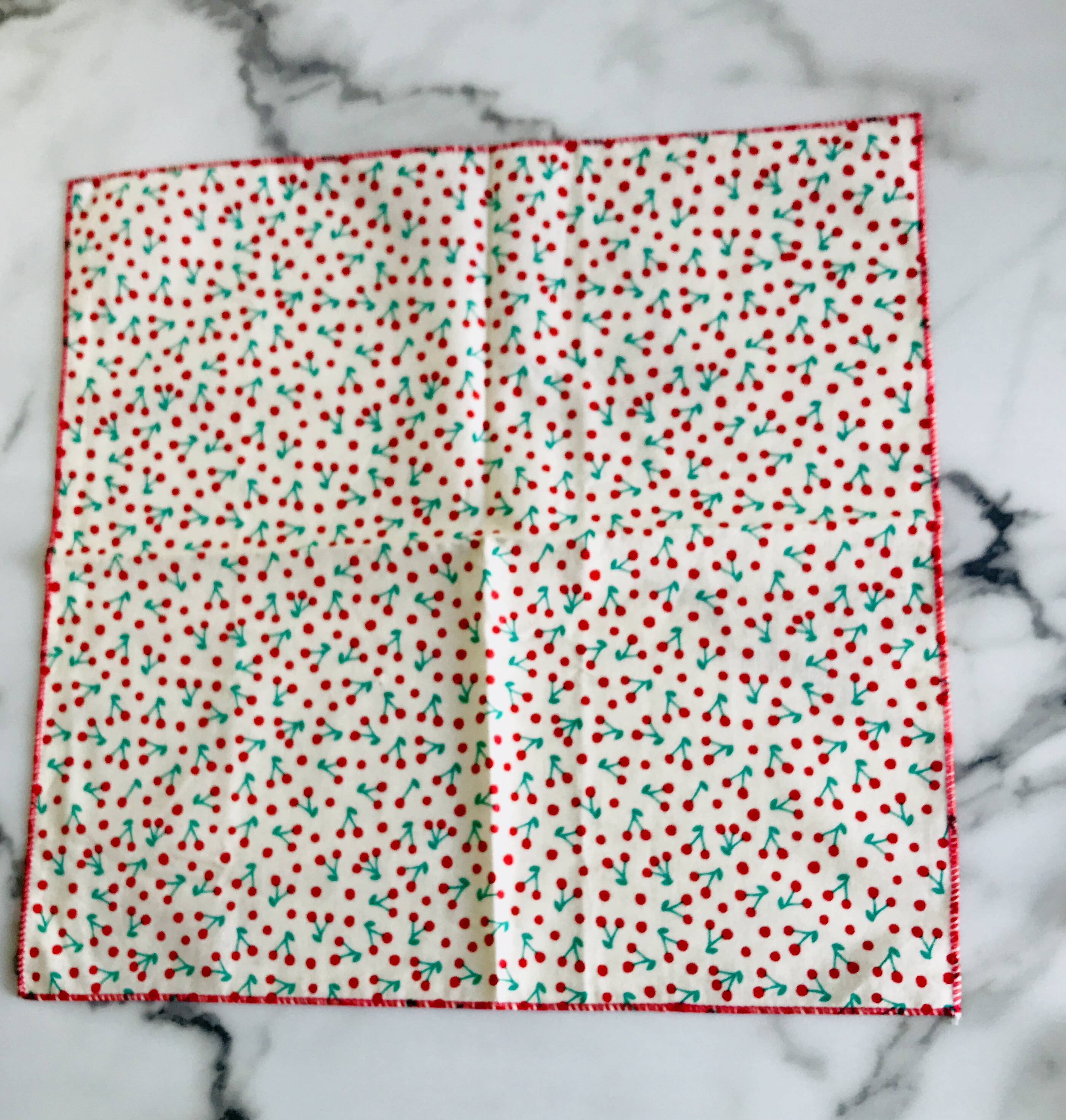 Cherry patterned napkins