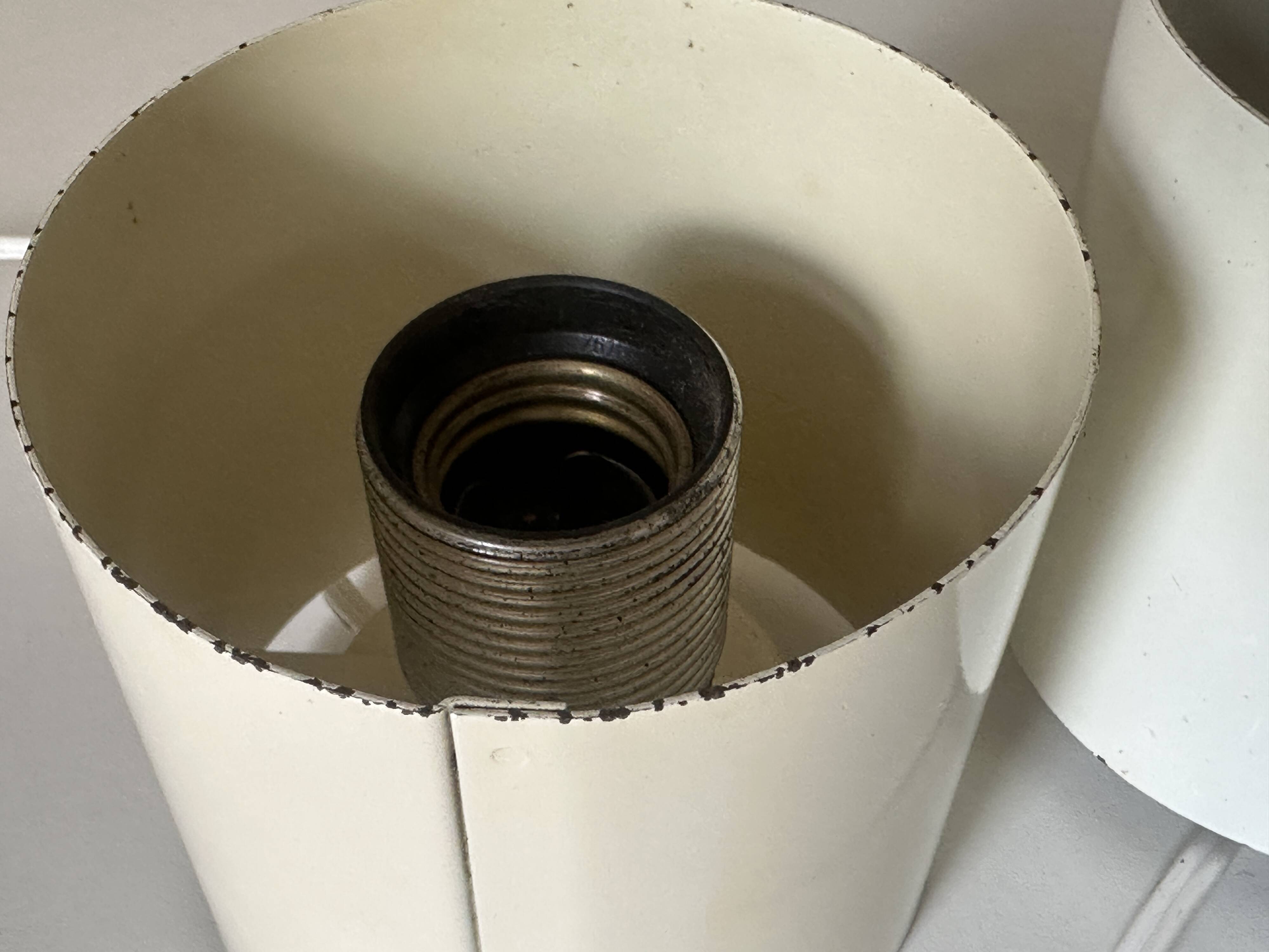 Pair of vintage design spring lamp wall lights from the 70s