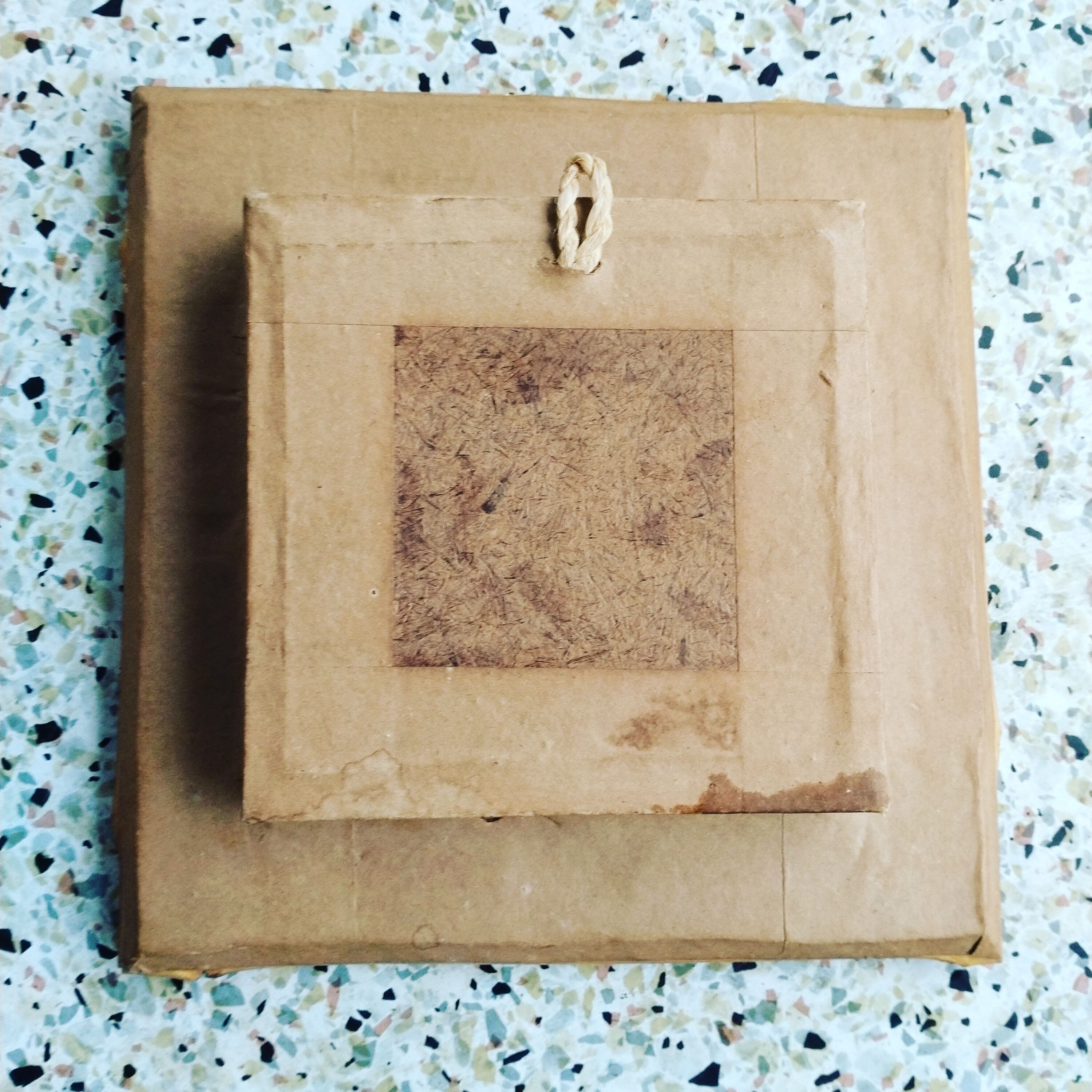 Vintage rattan framed butterfly