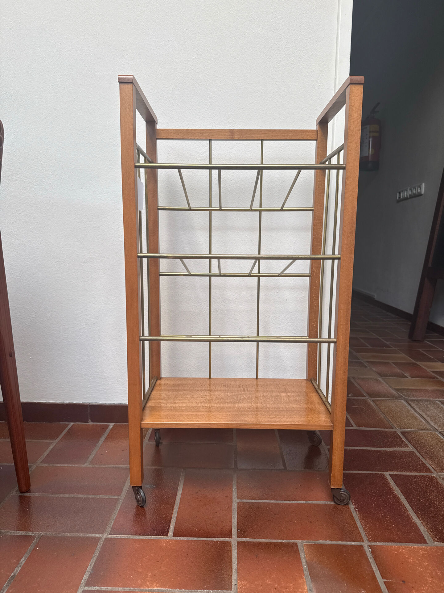 Vintage wooden / brass trolley