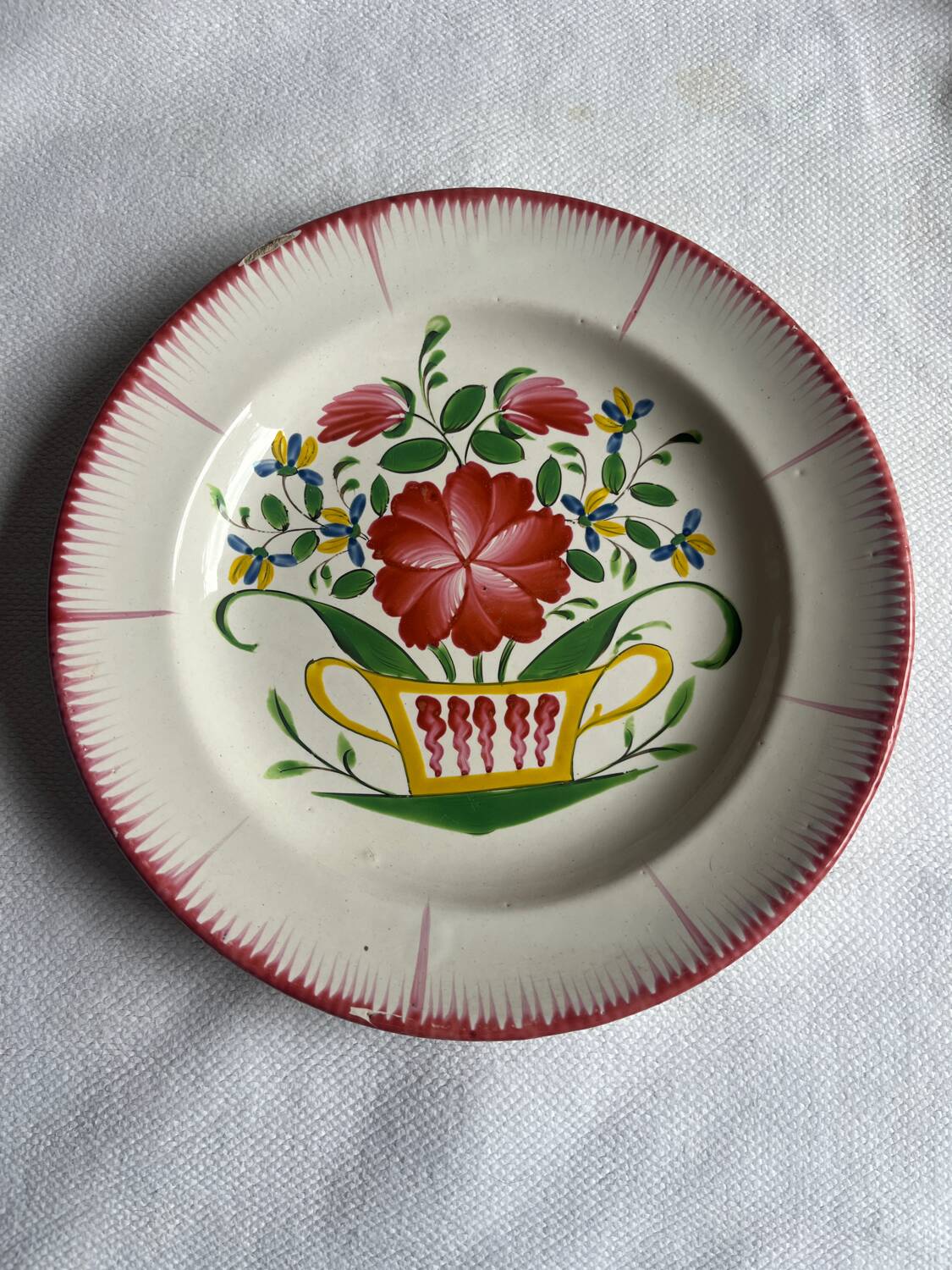 4 19th century Alsatian plates