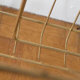 Vintage magazine holder in gold metal