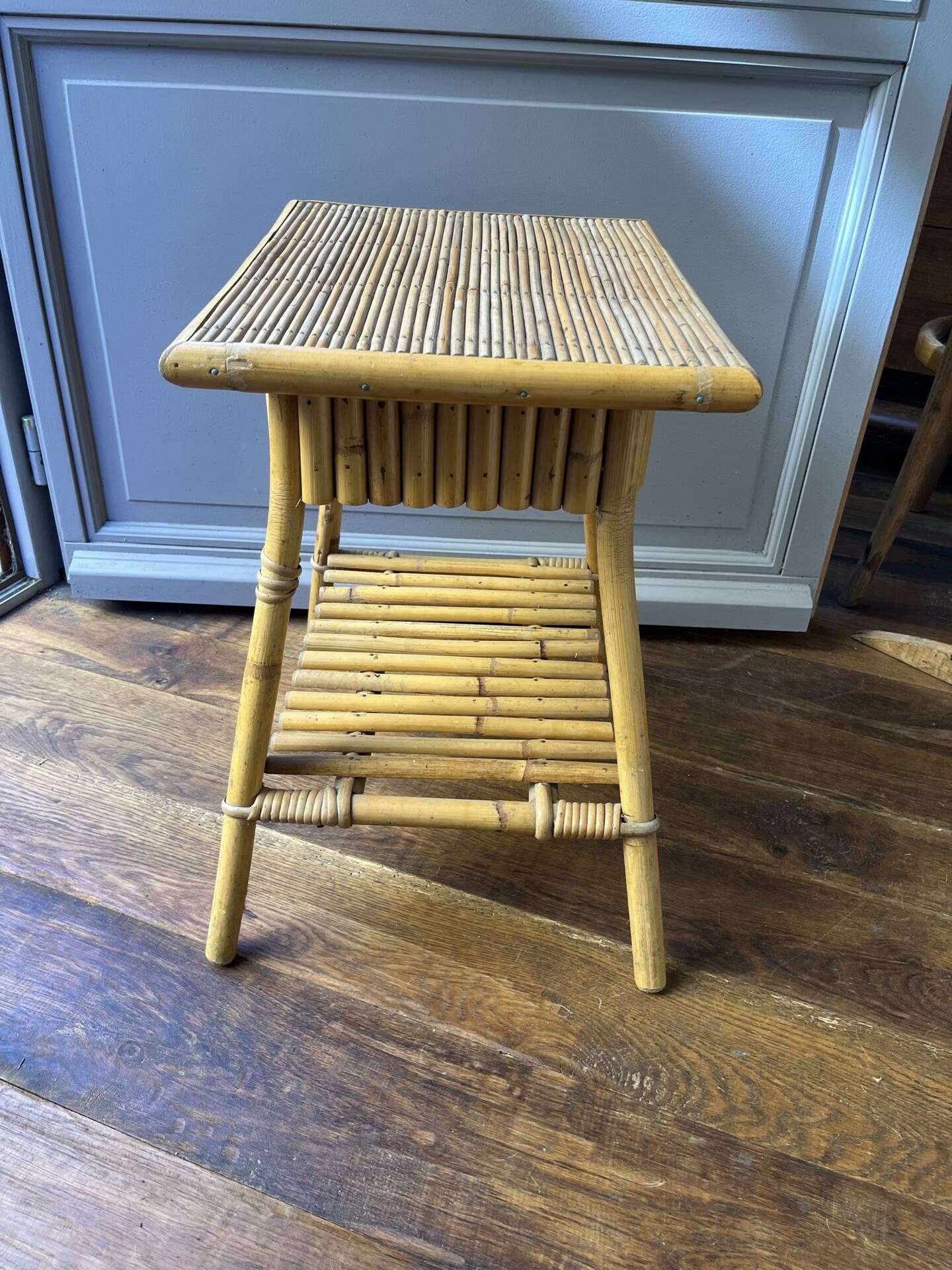 Bamboo bedside table 1960