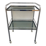 70s chrome and smoked glass server