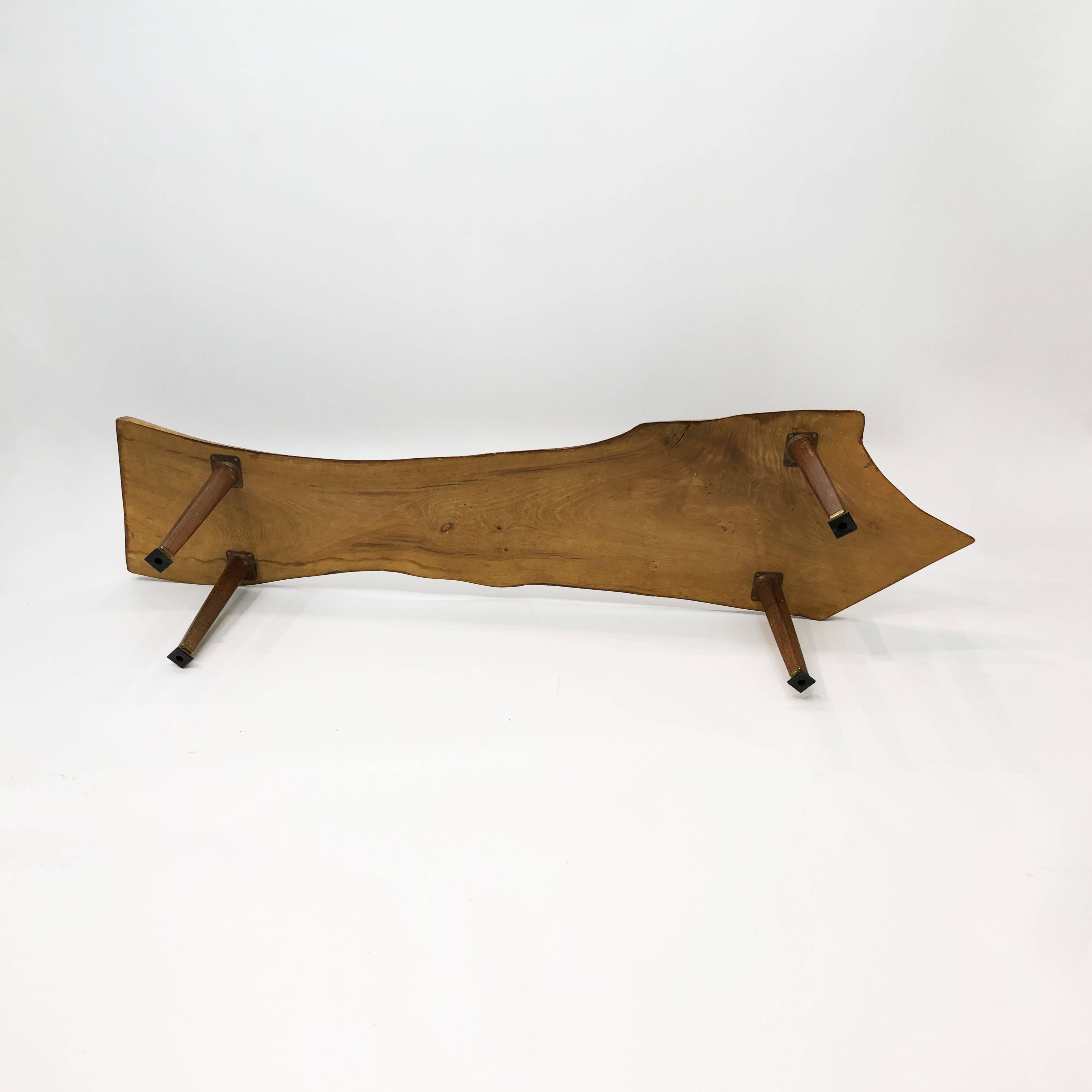 Live Edge Vintage Tree Coffee Table 1960s Wood 1970s