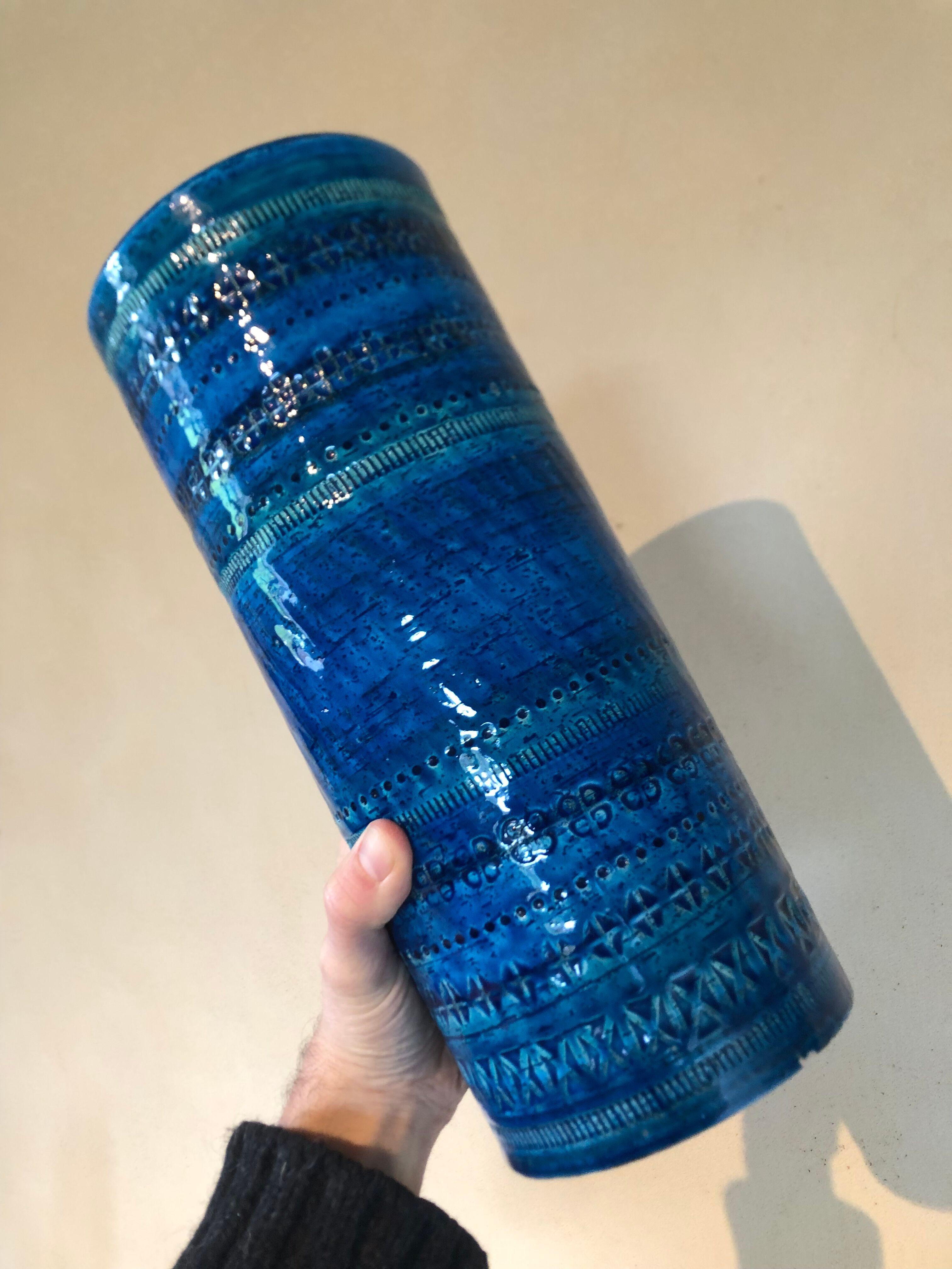 Rimini Blue vase by Aldo Londi for Bitossi