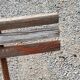 Garden bench with folding wooden slats base tubes from the 50s
