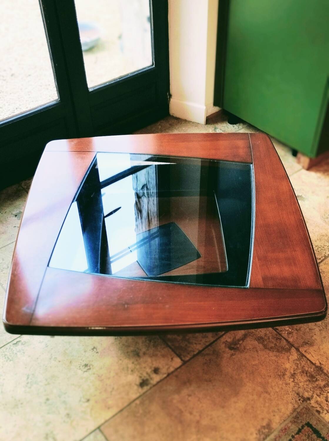 "The Twist" square coffee table