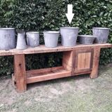 Lessiveuse h38cm en zinc jardin trouée