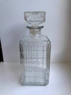 70s glass whiskey decanter