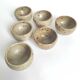 Set of 6 vintage stoneware egg cups