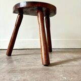 Dark wood tripod stool