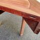 Table à manger ronde extensible décapé en bois massif brut chinois Ming 196