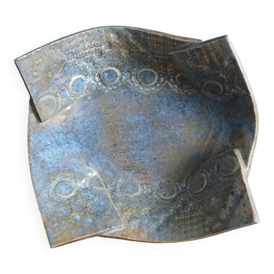 Vide poche signé AP céramique effet dentelle broderie