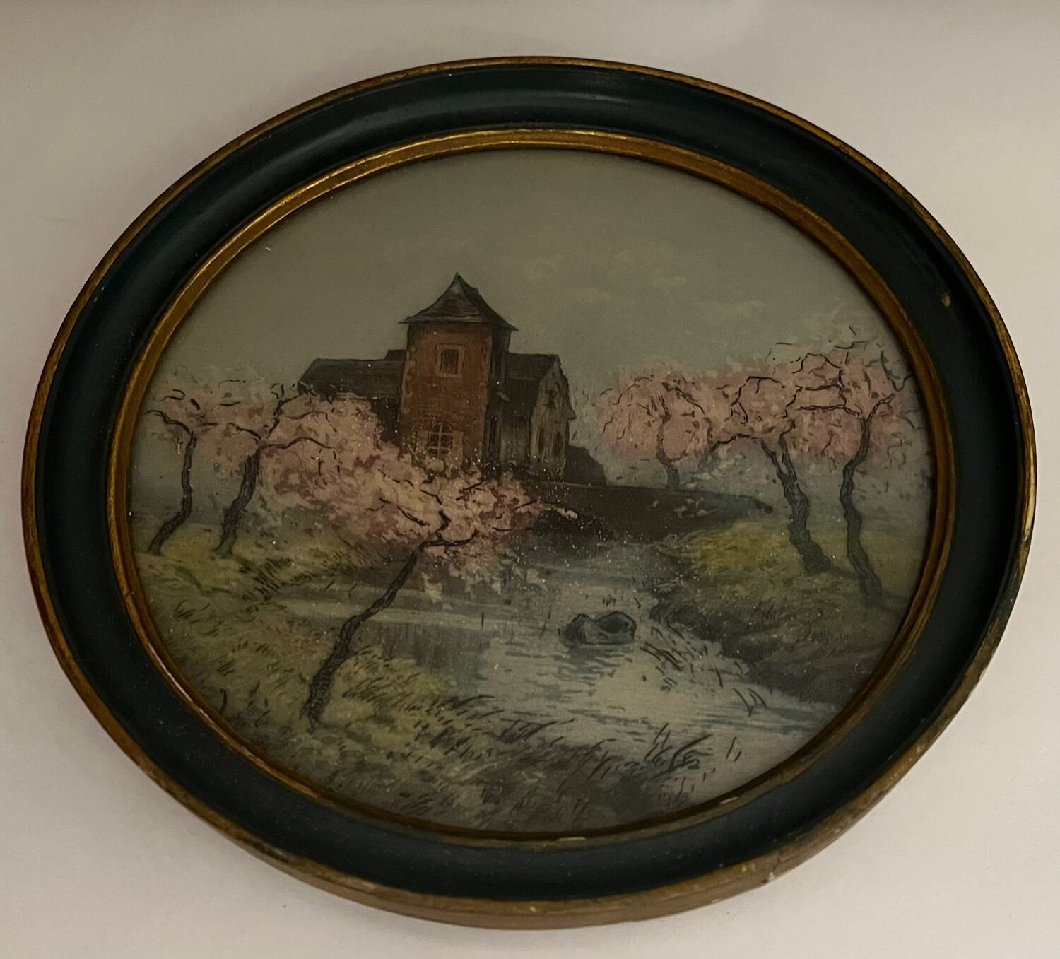 Old painting: framed watercolor