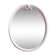 Large oval mirror in vintage white enamelled cast iron