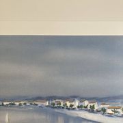 Lithograph signed by the French artist Victor ZAROU - Coastal view