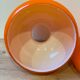 Duo d'abat jour en verre opalin orange vintage