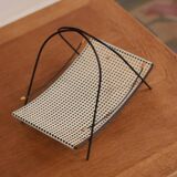 Mid-century perforated metal basket