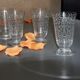 Four Baccarat flutes engraved crystal model Michelangelo