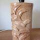Large vintage glazed terracotta lamp base