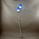 White lamppost blue lampshade 1960s