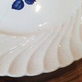 3 assiettes plates  KG Lunéville à fleurs bleues