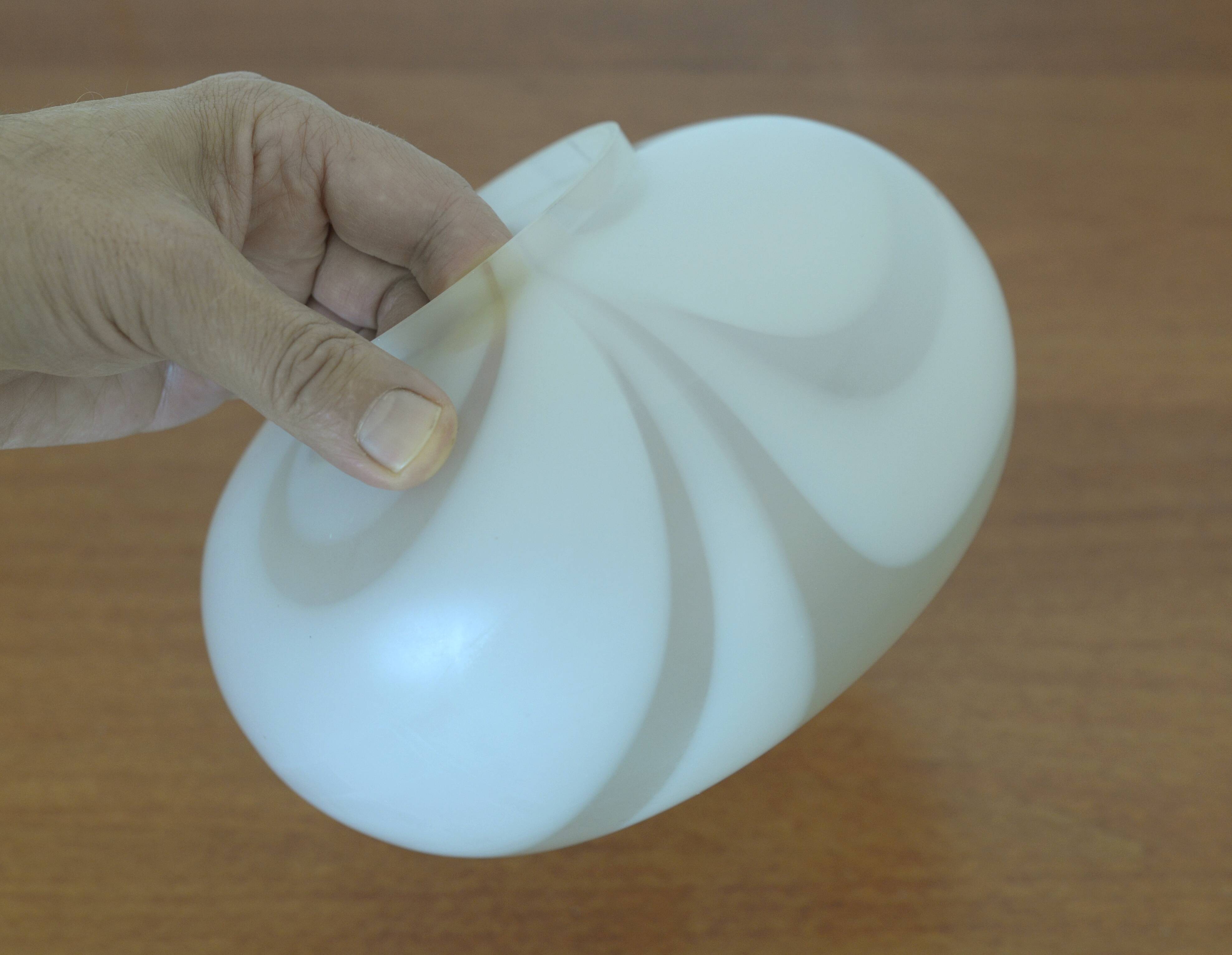 Vintage Murano glass style mushroom desk lamp brass bedside lamp 1970's