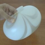 Vintage Murano glass style mushroom desk lamp brass bedside lamp 1970's