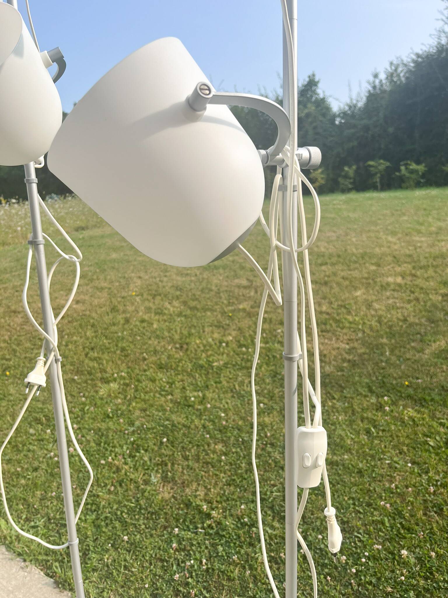 Pair of IKEA Svirvel floor lamps