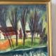 House by the water, oil on canvas signed