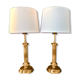 Pair of Art Deco brass lamps, Germany 1960