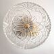 French Art Deco late centrepiece, carved crystal and bronze, 1950s.