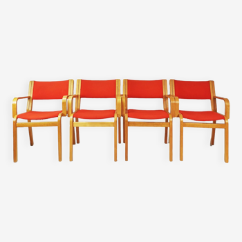 Komplet 4 krzeseł, proj. R. Thygesen & J. Sorensen, Magnus Olsen, Dania lata 70.