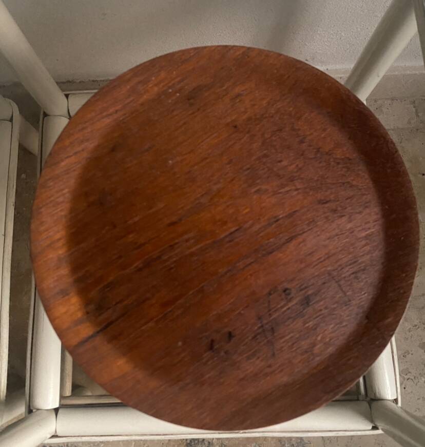 Teak tray signed Le Creuset, Denmark