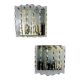 Pair of Zero Quattro sconces by Fontana Arte, Murano cut glass, Italy, circa 1970s