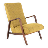 Knicos armchair in teak with yellow upholstery - very rare dutch design