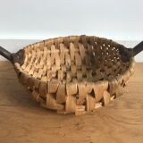 Braided wooden basket