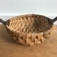 Braided wooden basket
